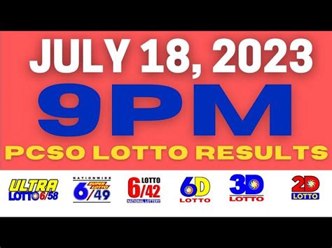 PCSO Lotto Result June 18, 2023 6/58, 6/49, Swertres, EZ2, STL .